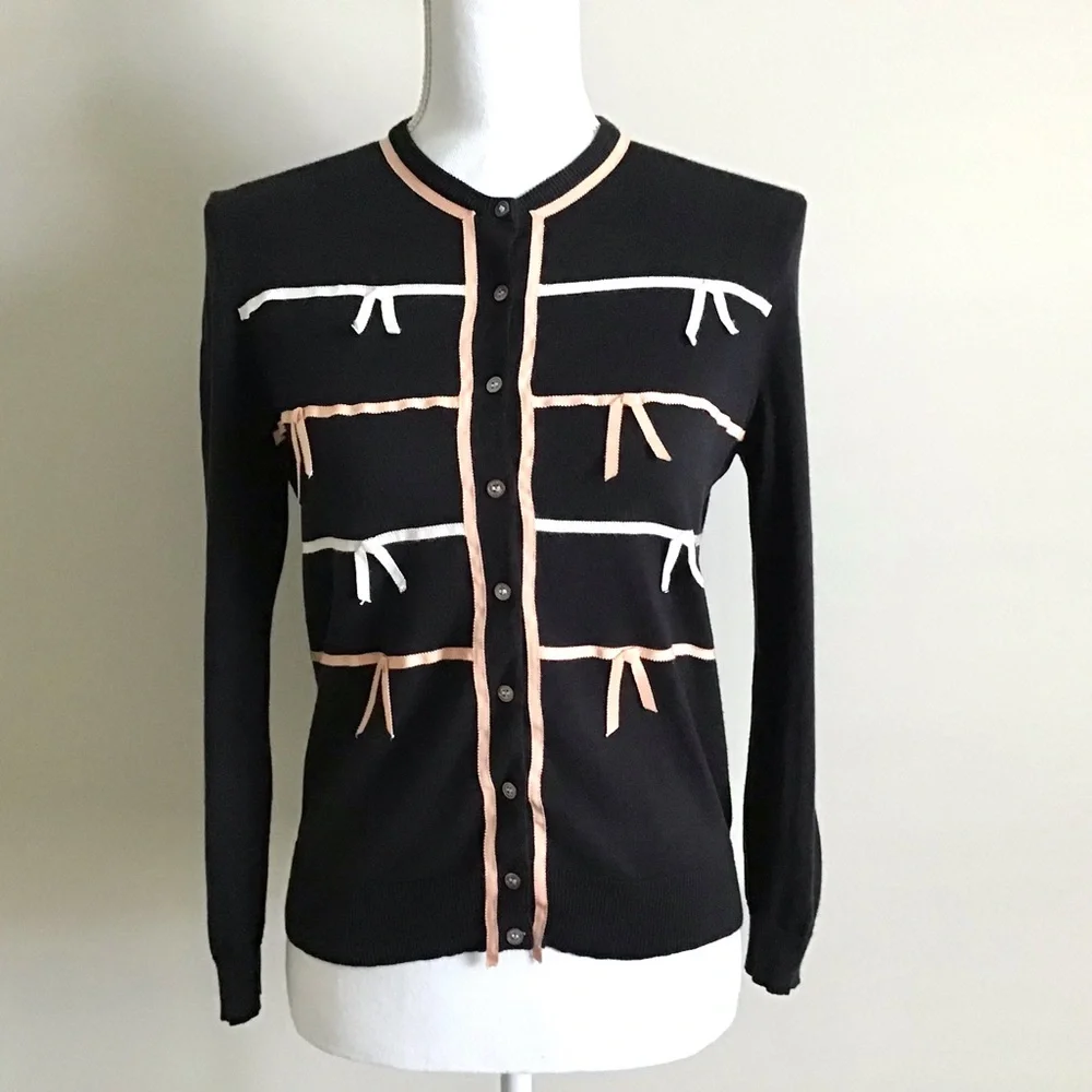 Rare Early 2000s Vintage Bow Cardigan ASO Rory Gilmore in Gilmore Girls - Picture 10 of 14
